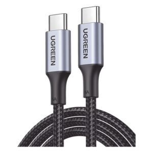 Cable USB-C a USB-C / Carga Rápida 100W / Transferencia 480 Mbps / Nylon Trenzado 3 m (9.8 ft) / Aluminio