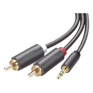 Cable de Audio / 3.5mm Macho a 2 RCA Macho / 3 m (9.84 pies) / Blindaje Múltiple / Conectores Chapados en Oro / TPE Ecológico