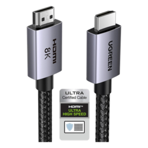 Cable HDMI 2.1 / 8K@60Hz / 48Gbps / 2m (6.56 pies) / HDR10+ / eARC / Aluminio / Nylon trenzado