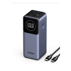 Power Bank / 12000 mAh / 100 W Max / 2 Salidas / USB-C PD 3.0 / USB-A QC 3.0 / Pantalla Inteligente