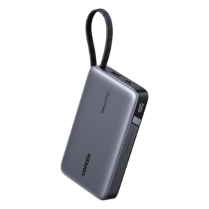Power Bank / 20000mAh / 72Wh / Carga Rápida 100W PD 3.0 / Salida Múltiple 145W / Cable USB-C Integrado / Compacto 139x80x27 mm