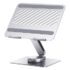 Soporte Giratorio para Laptop / Rotación 360° con Bloqueo / Aluminio / Carga 5 kg / 10 a 17.3" / Altura y Ángulo Ajustable / Plegable