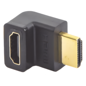 Adaptador HDMI 90° Macho a Hembra / Hacia Arriba / HDMI 2.0 4K@60Hz / Protección de Puertos / Diseño Compacto
