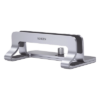 Soporte Vertical para Laptop / Ajustable 12-26 mm / Aluminio y Silicona / Hasta 15.6 pulgadas / Base Antideslizante / Color Plata