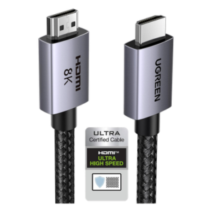 Cable HDMI 2.1 / 8K@60Hz / 4K@240Hz / 48 Gbps / 3 m (9.8 ft) / eARC / HDR10+ / Nylon Trenzado / Aluminio