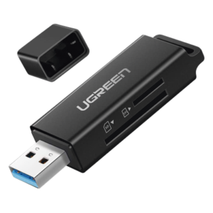 Lector de Tarjetas USB 3.0 / Doble Ranura TF/SD Simultánea / Transferencia 5 Gbps / Soporte 2 TB / Compacto con Llavero