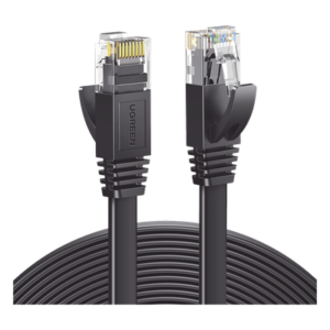 Cable de Red Ethernet Plano / Cat6 / 1m (3.28 ft) / 1000 Mbps / 600 MHz / Conectores RJ45 Chapados en Oro