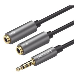 Divisor de Audio / 3.5 mm Macho a Doble Hembra / CTIA y TRS / Conectores Chapados en Oro / 20 cm (7.9 in)