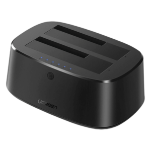 Estación de Acoplamiento Doble Bahía / USB 3.0 / SATA III / Clonación Offline / 12 TB / UASP / 12V 3A