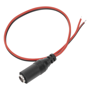 Cable de Alimentación DC / Conector Hembra 5.5 mm/2.1 mm / Puntas Libres / 28.5 cm / Polaridad Codificada / 12 VCC
