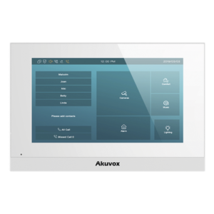 Monitor IP Touch / Pantalla 7" Capacitiva / SIP / PoE / Wi-Fi 2.4 GHz / RAM 1 GB / ROM 8 GB / 0.23 m (0.75 ft) Perfil