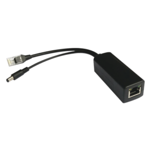 Divisor PoE Pasivo / 48-55 Vcc a 12 Vcc / 2 A / 10/100 Mbps / Alcance 120 m (393.7 ft) / Aislado / IEEE 802.3af