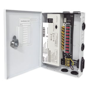 Fuente de Alimentación Profesional / 9 Canales / 16 A Total / 1.8 A por Canal / 11-15 VCC Ajustable / 200 W / Filtro de Ruido por Canal