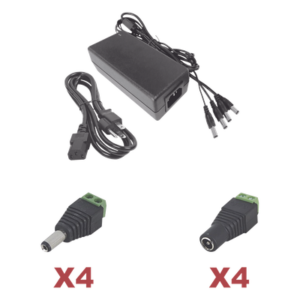 Kit de Fuente de Poder / 12 VCC / 5 A / 4 Canales / 110-220 VCA / 0.38 x 0.20 x 0.11 pies