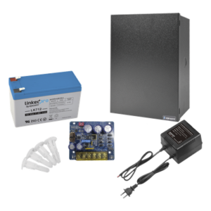 Kit de Fuente de Poder con Respaldos / 12 VCC a 4 A / Batería 12 V 7 Ah / Transformador 16-24 VCA / Protección Sobretensión y Cortocircuito