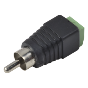Adaptador RCA Macho / Terminales Tipo Tornillo / Polarizado / 4.3 x 1.4 x 1.3 cm / Audio y Video Profesional
