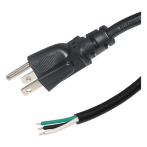 Cable de Alimentación AC / 120-240 Vca / 1.8 m (5.91 ft) / 3 Fases / 18 AWG / Clavija Tipo B / Puntas Libres