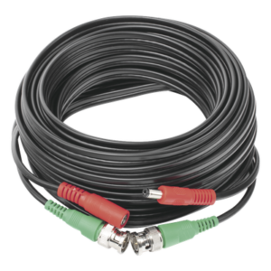 Cable Coaxial Siames / BNC RG59 + Alimentación / 10 m (32.81 ft) / CCA / 4K / Interior-Exterior