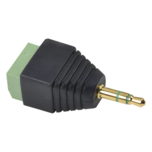 Adaptador de Audio y Video / Conector 3.5 mm Macho / Terminal Atornillable 3-Pin / Montaje sin Soldadura