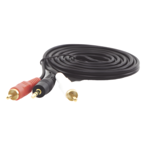 Cable Audio 3.5 mm a 2 RCA / Estéreo / 28 AWG Cobre / Doble Blindaje / 1.83 m (6 ft) / 300V DC