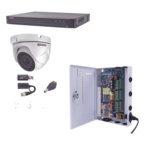 Kit Videovigilancia / DVR 16 Canales / 16 Cámaras Eyeball 1080p / IR 20 m (65.6 ft) / Fuente 16 Canales 20A / Transceptores UTP