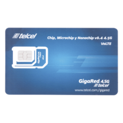 SIM de Datos Móviles / 10 GB Mensuales / 1 Año de Servicio / Red 3G/4G / Roaming Estados Unidos y Canadá