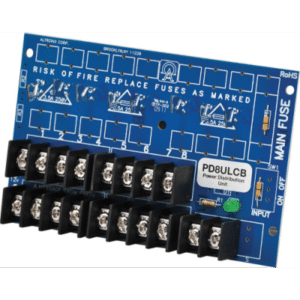 Módulo de Distribución de Energía / 8 Salidas Clase 2 / Protección PTC 2A Auto-rearmable / Entrada Dual AC/DC / Certificado UL