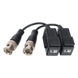 Kit de Transceptores Pasivos (Baluns) / Transmisión 4K / Distancia 250 m (820.2 ft) / Protección TVS / Inmunidad 60 dB / Conectores Cobre / HD-TVI CVI AHD CVBS