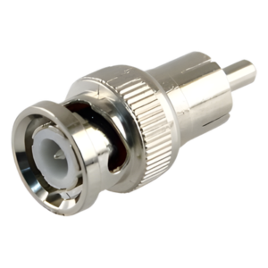 Adaptador en Línea / BNC Macho a RCA Macho / 75 Ohm / 13.9x35 mm / RG-59 y RG-6