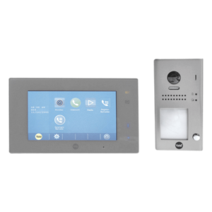 Kit de VideoPortero Manos Libres / Pantalla Táctil 7' / 110° LED / IP54 / 16 Monitores / 2 Hilos