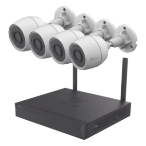 Kit NVR IP / 4 Canales / 4 Cámaras Bala / 3 Megapixel / IP67 / PoE+ 4 Puertos