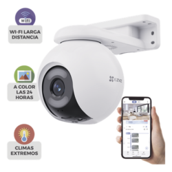 Cámara IP PT / 4 Megapixel / ColorFULL Visión Nocturna / Wi-Fi 2.4 GHz / Cobertura 360° / Detección AI Humano/Vehículo / IP65