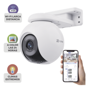 Cámara IP PT / 4 Megapixel / ColorFULL Visión Nocturna / Wi-Fi 2.4 GHz / Cobertura 360° / Detección AI Humano/Vehículo / IP65