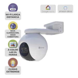 Cámara PT IP / 2 Megapixel / Lente Dual 2.8 mm y 12 mm / Visión Nocturna Color 30 m (98.4 ft) / Wi-Fi 2.4 GHz / IP65 / Cobertura 360°