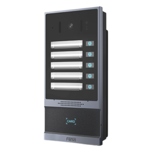 Videoportero IP / 2 Megapixel / 5 Botones de Marcación Rápida / IP66 - IK07 / PoE / Control de Acceso RFID / Anti-Vandálico