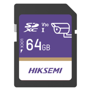 Tarjeta SD / 64 GB / Lectura 100 MB/s / Escritura 90 MB/s / Clase 10 U3 V30 / 3D TLC NAND / -25°C a 85°C (-13°F a 185°F) / Videovigilancia 24/7