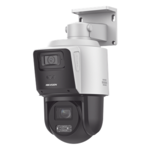 Cámara PTZ IP TandemVu / 4 Megapixel / Zoom Óptico 4X / Dual Light IR 40 m (131.2 ft) + Luz Blanca 30 m (98.4 ft) / WDR 120 dB / AcuSense / Audio Bidireccional / IP66 / PoE+