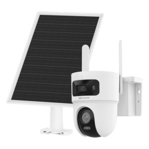 Cámara Solar IP Dual / 4 Megapixel / Doble Lente PT 4 mm + Fijo 2.8 mm / AOV 24/7 / 4G LTE / Dual Light 30 m (98.4 ft) / IP66