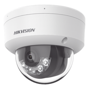 Cámara Domo IP / 2 Megapixel / Dual Light 30 m (98.4 ft) / Lente 2.8 mm / 103° FOV / IK08 / IP67 / PoE