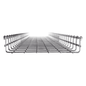 Charola Tipo Malla / Ancho 300 mm (11.8 in) / Peralte 66 mm / Tramo 3 m (9.84 ft) / Electro Zinc / 315 Cables Cat6