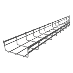Charola Tipo Malla / 54 mm Peralte / 150 mm Ancho / 3 m Longitud / Electro Zinc 15-20 micras / 129 Cables Cat6 / 9.84 pies
