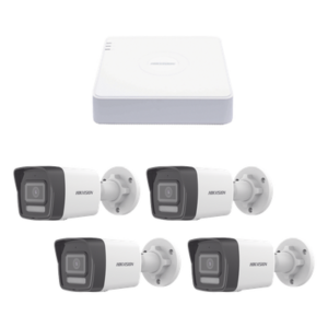 Kit de Videovigilancia IP / 2 Megapixel / NVR 4 Canales PoE / 4 Cámaras Bala / ColorVu Lite / Audio Integrado