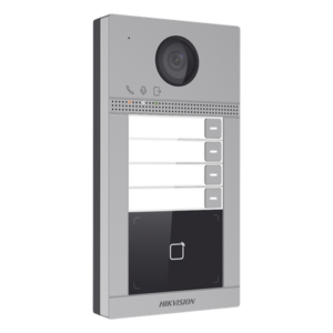 Videoportero IP / 2 Megapixel / PoE / IP65 + IK08 / 4 Departamentos / Apertura con Tarjeta / 2 Puertas / 6 Monitores / 129° / IR 3m