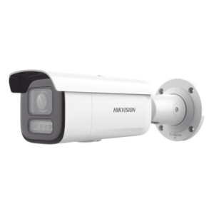Cámara Bala IP / 4 Megapixel / Lente Motorizado 2.8-12 mm / Dual Light 60 m (196.9 ft) / WDR 120 dB / IP67 / IK10 / PoE+ / Audio Bidireccional