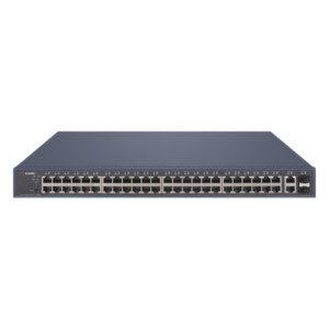 Switch PoE+ Administrable / 48 Puertos Gigabit PoE+ / 2 Puertos Uplink Gigabit / 2 Puertos SFP / 470W / 1U Rack
