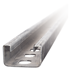 Unicanal perforado / 4x2 U30 / 3000 mm (9.84 ft) / Acero al carbón calibre 16 y 12 / Electro zinc 15-20 μm / ASTM y NF
